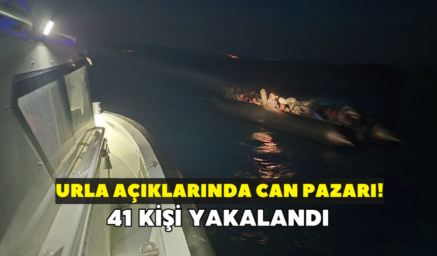 Urla açıklarında düzensiz göçmen operasyonu! 41 kişi yakalandı