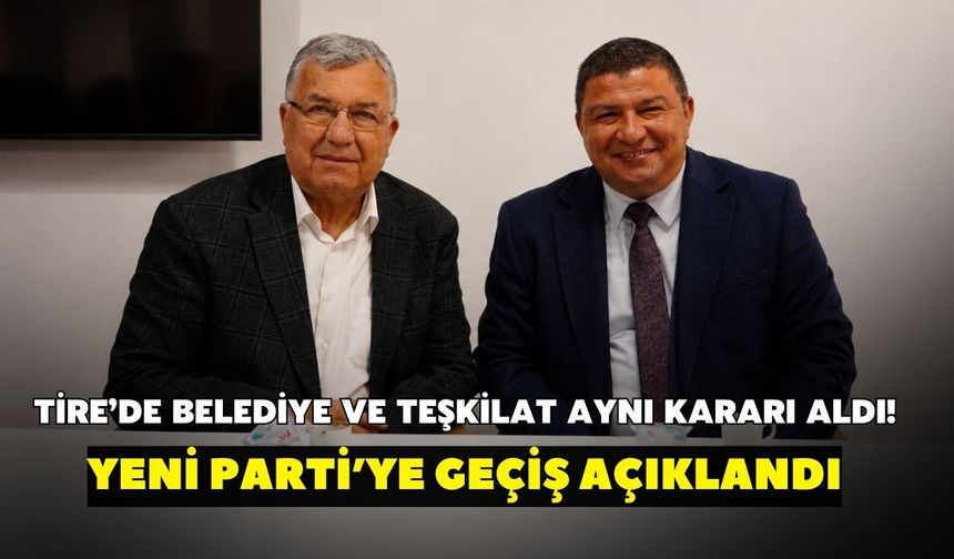 Tire’de belediye ve teşkilat aynı kararı aldı! YENİ Parti’ye geçiş açıklandı