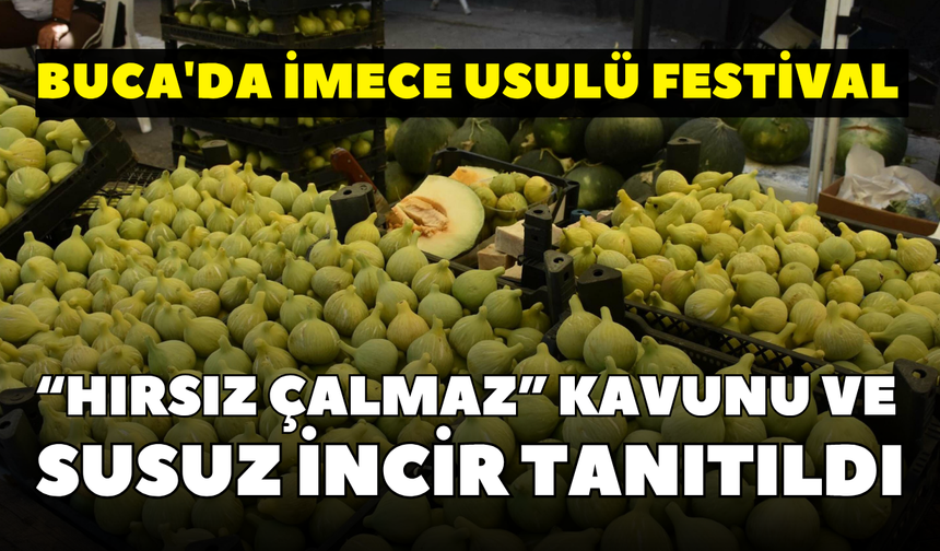 Buca'da imece usulü festival: “Hırsız Çalmaz” kavunu ve susuz incir tanıtıldı