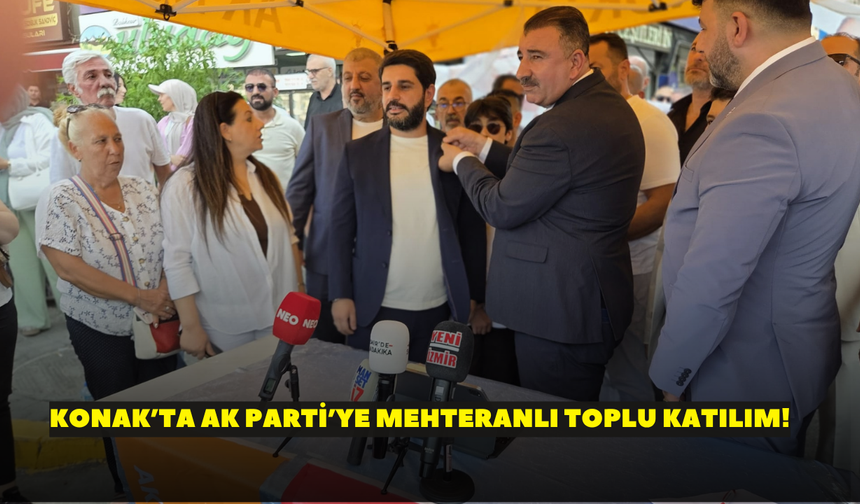 Konak’ta AK Parti’ye mehteranlı toplu katılım