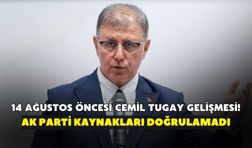 Cemil Tugay 14 Ağustos’ta AK Parti’ye mi katılacak? İlk cevap geldi