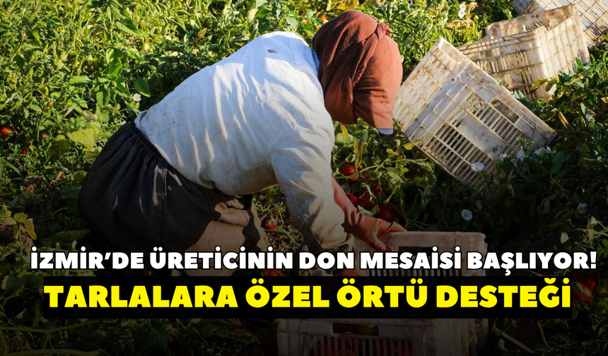 İzmir’de üreticinin don mesaisi başlıyor! Tarlalara özel örtü desteği