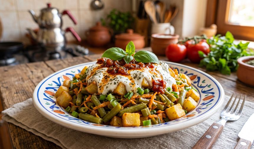 Klasik salataları unutturacak tarif! Kızarmış patatesli fasulye salatası tarifi