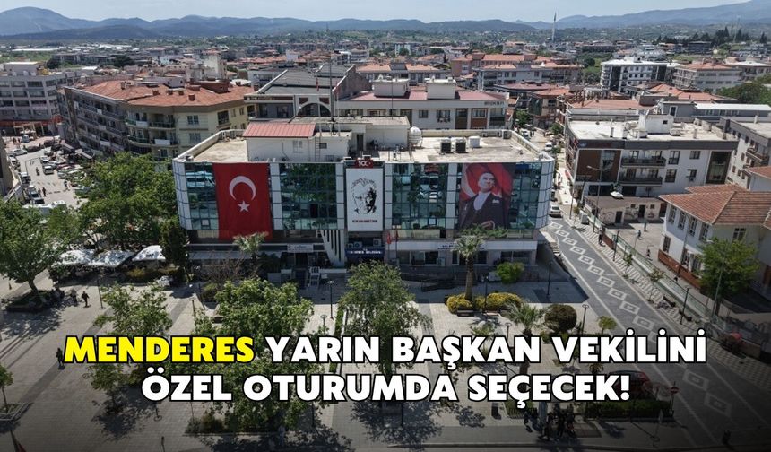 Menderes yarın başkan vekilini özel oturumda seçiyor