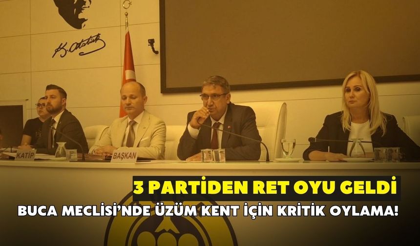 Buca Meclisi’nde Üzüm Kent için kritik oylama! 3 partiden ret oyu geldi