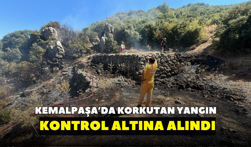 Kemalpaşa'da korkutan yangın! Büyümeden kontrol altına alındı