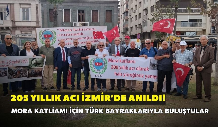 205 yıllık acı İzmir’de anıldı! Mora Katliamı için Türk bayraklarıyla buluştular