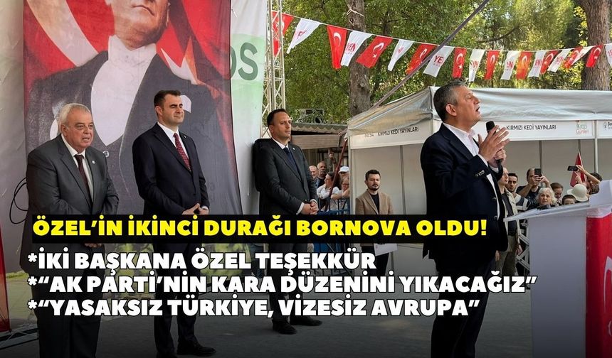 Özel’in ikinci durağı Bornova oldu! İki başkana özel teşekkür