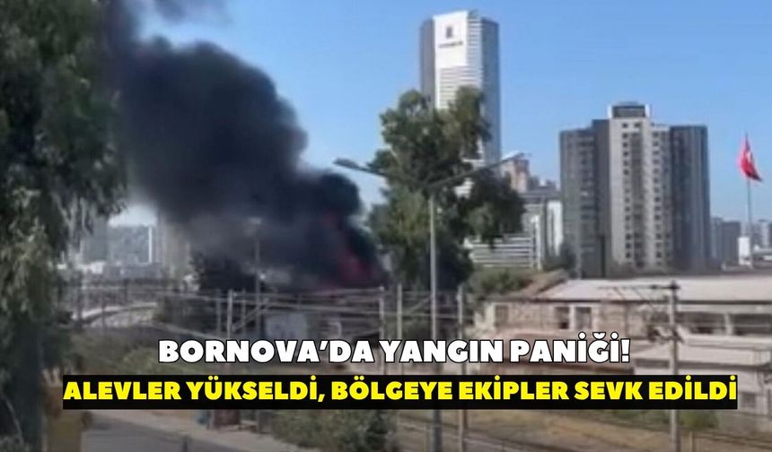 Bornova’da korkutan yangın! Ekipler bölgeye sevk edildi