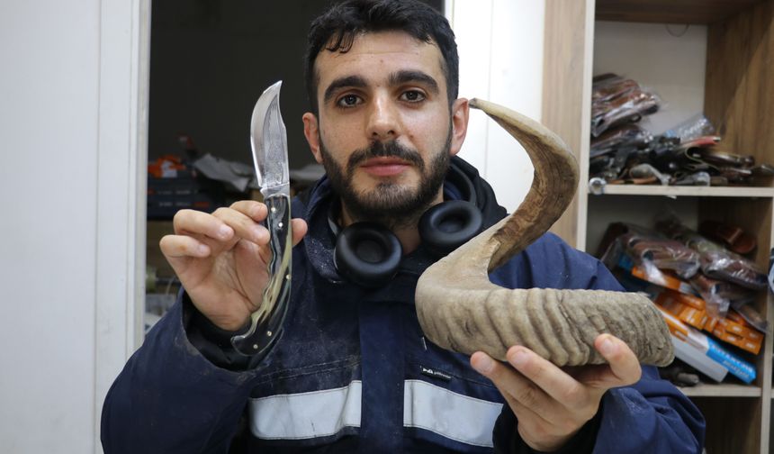 30 yıl bekletilen koç boynuzları bıçağa dönüştü: Koleksiyoncuların ilgisini çekti