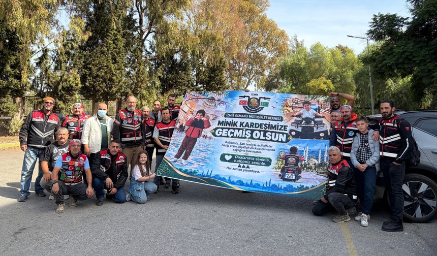 İzmir’de duygulandıran ziyaret! Lösemiyle mücadele eden Ali’nin motosiklet sevgisi karşılıksız kalmadı