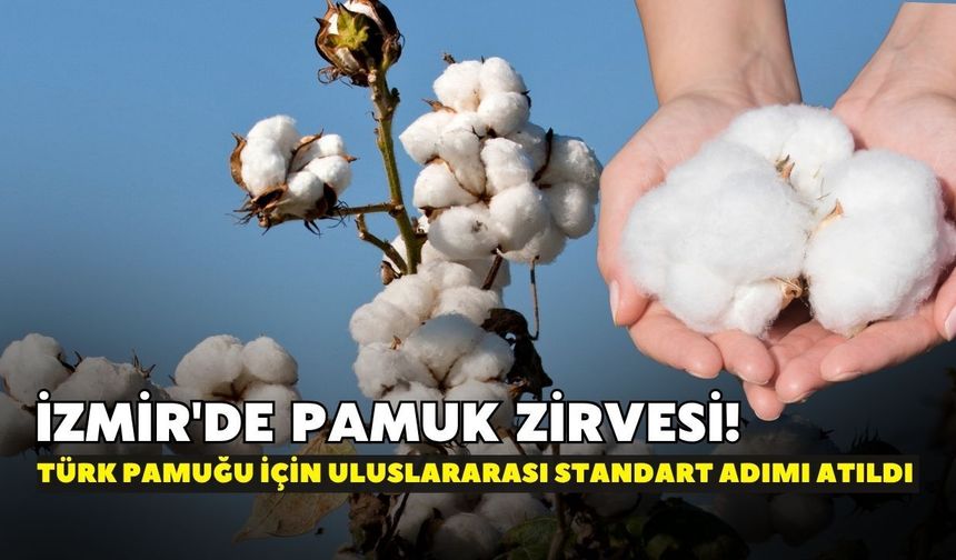 İzmir'de pamuk zirvesi! Türk pamuğu için uluslararası standart adımı atıldı