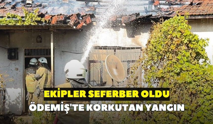 Ödemiş'te korkutan yangın: Ekipler seferber oldu