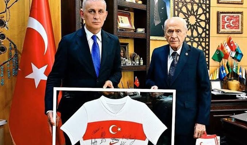 TFF Başkanı'ndan Bahçeli'ye teşekkür ziyareti
