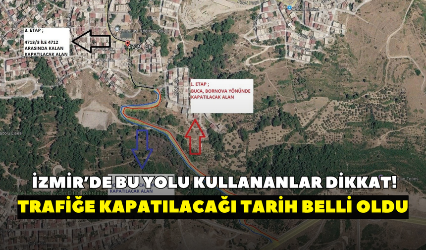 İzmir’de bu yolu kullananlar dikkat! Trafiğe kapatılacak: Şahin Tepesi yolunda yenileme çalışması başladı
