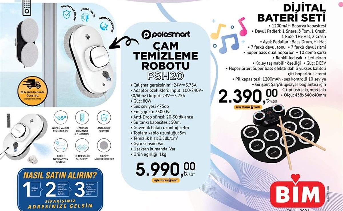 Bim’e cam silme robotu geliyor | Züccaciye ve elektrikli ev ürünlerinde büyük fırsat : 20 Eylül aktüel kataloğu