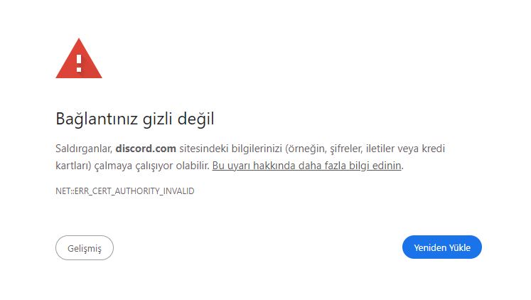 Discord Erişim Engeli