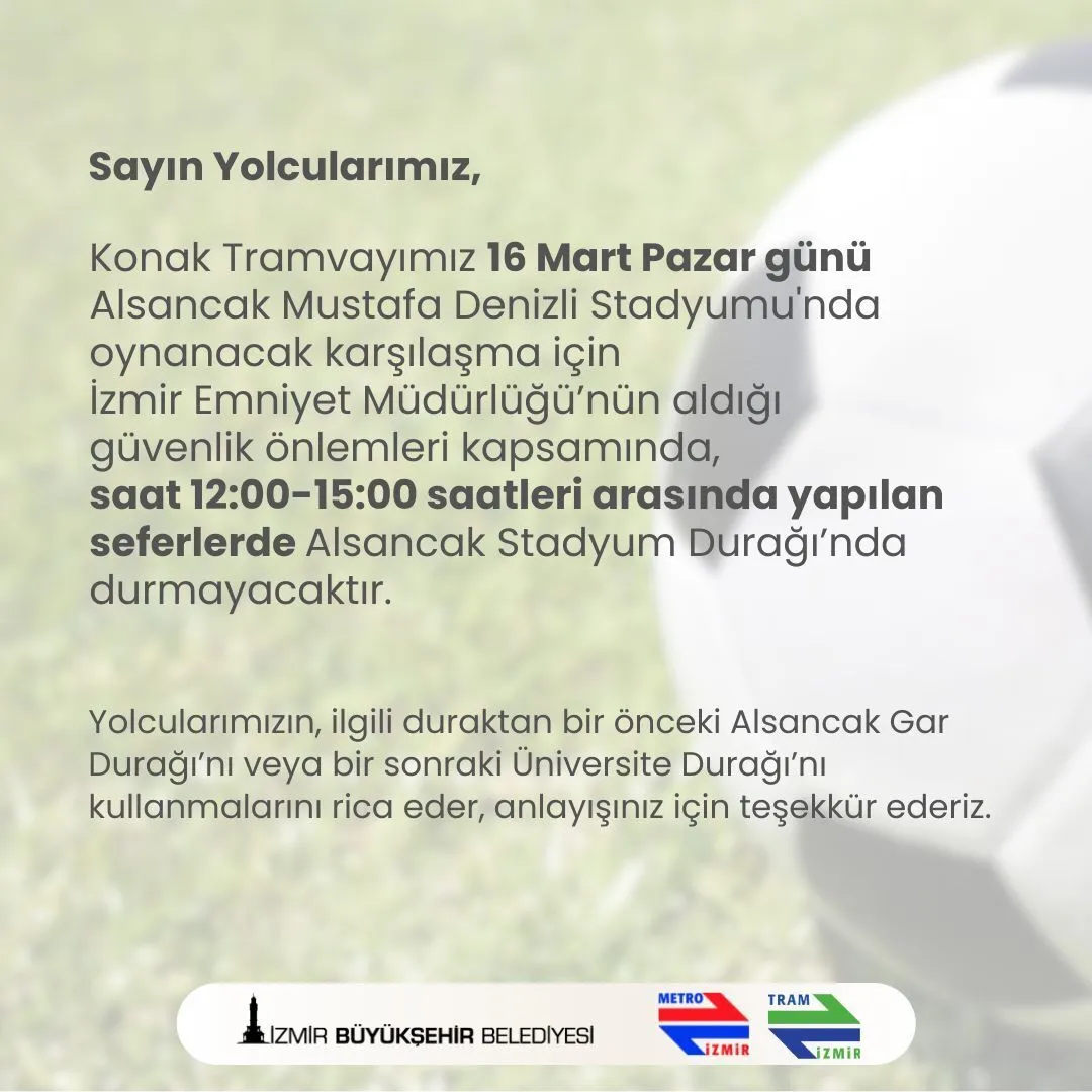 Tramvay Açıklama Izmir