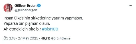 Gulben Ergenden Borsa Isyani