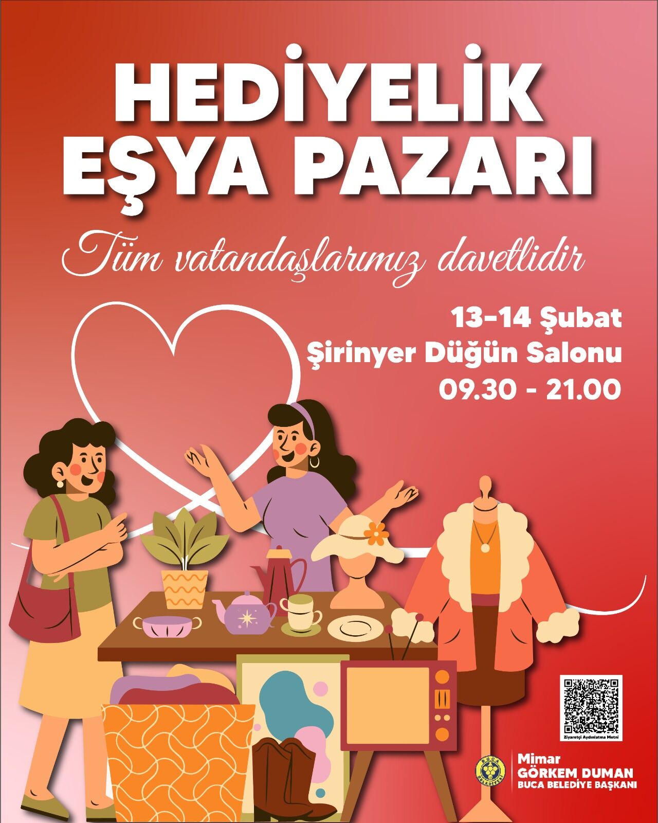 Buca’da Sevgililer Günü’ne Özel Pazar Kuruluyor
