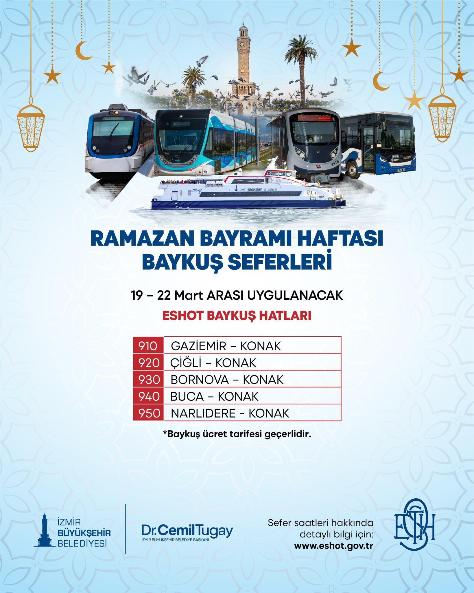 Bayramda Eshot Ücretsiz Mi İzmir’de Toplu Ulaşım Tarifesi Belli Oldu Eshot Ek Seferler Düzenliyor (2)
