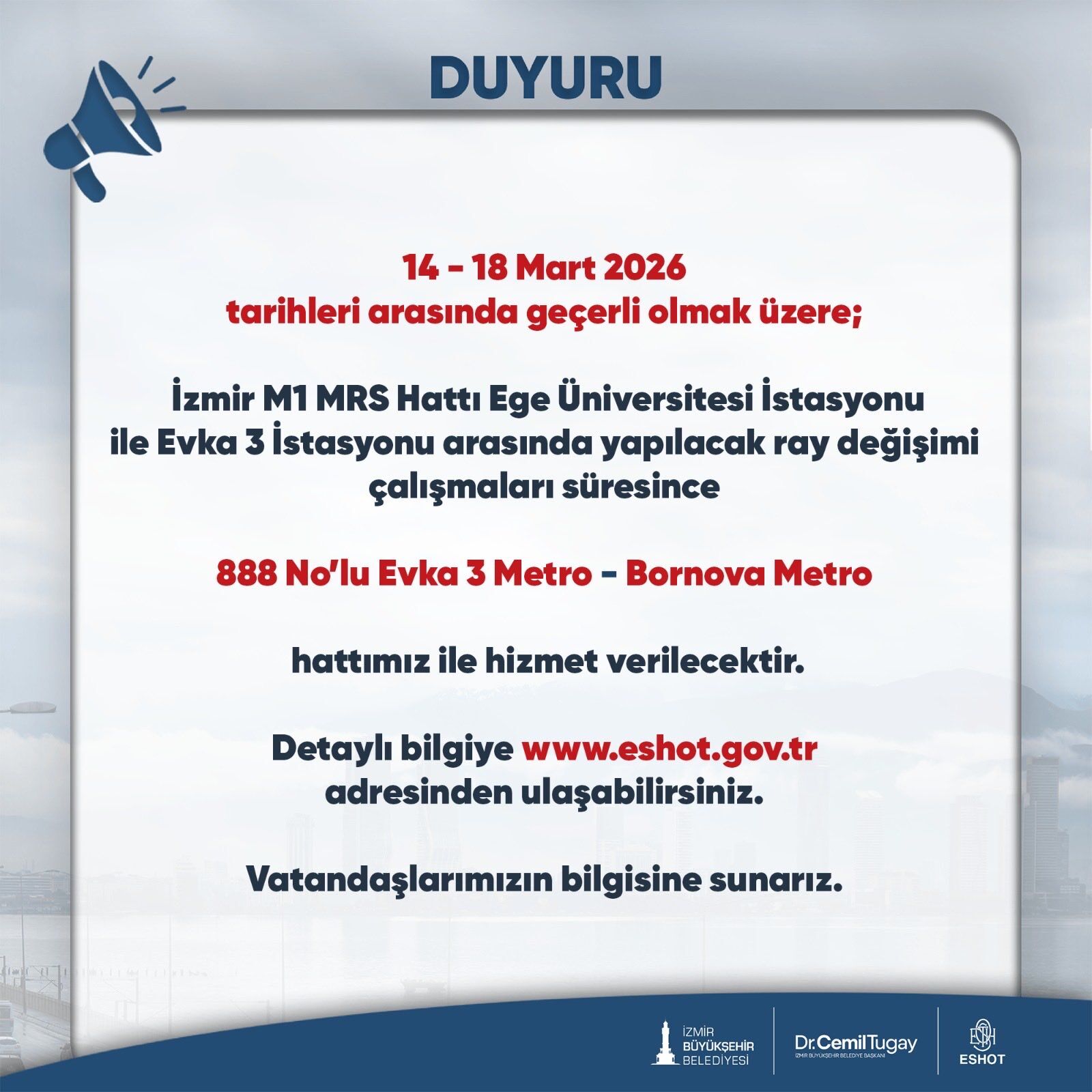 Metro Çalışması Başladı! Bu Duraklara Uğramayacak Yeni Otobüs Hattı Devrede