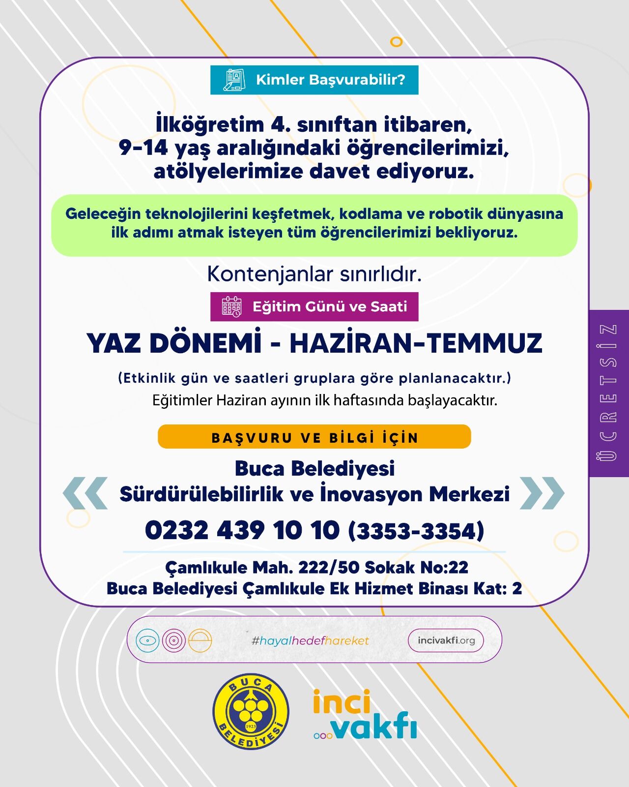 Buca’da Çocuklar Geleceğin Teknolojileriyle Tanışacak! Kontenjan Sınırlı Yeni Dönem Kayıtları Açılıyor (2)