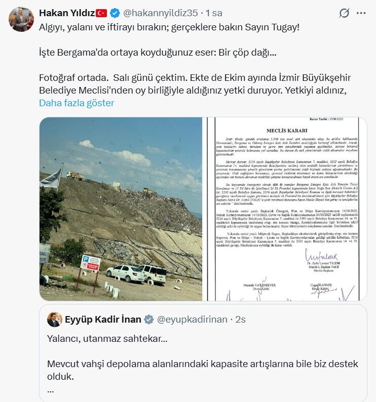 Ak Partili Yıldız’dan Tugay’a ‘Çöp Dağı’ Çıkışı “Yetkiyi Aldınız, Sonuç Nerede” (3)