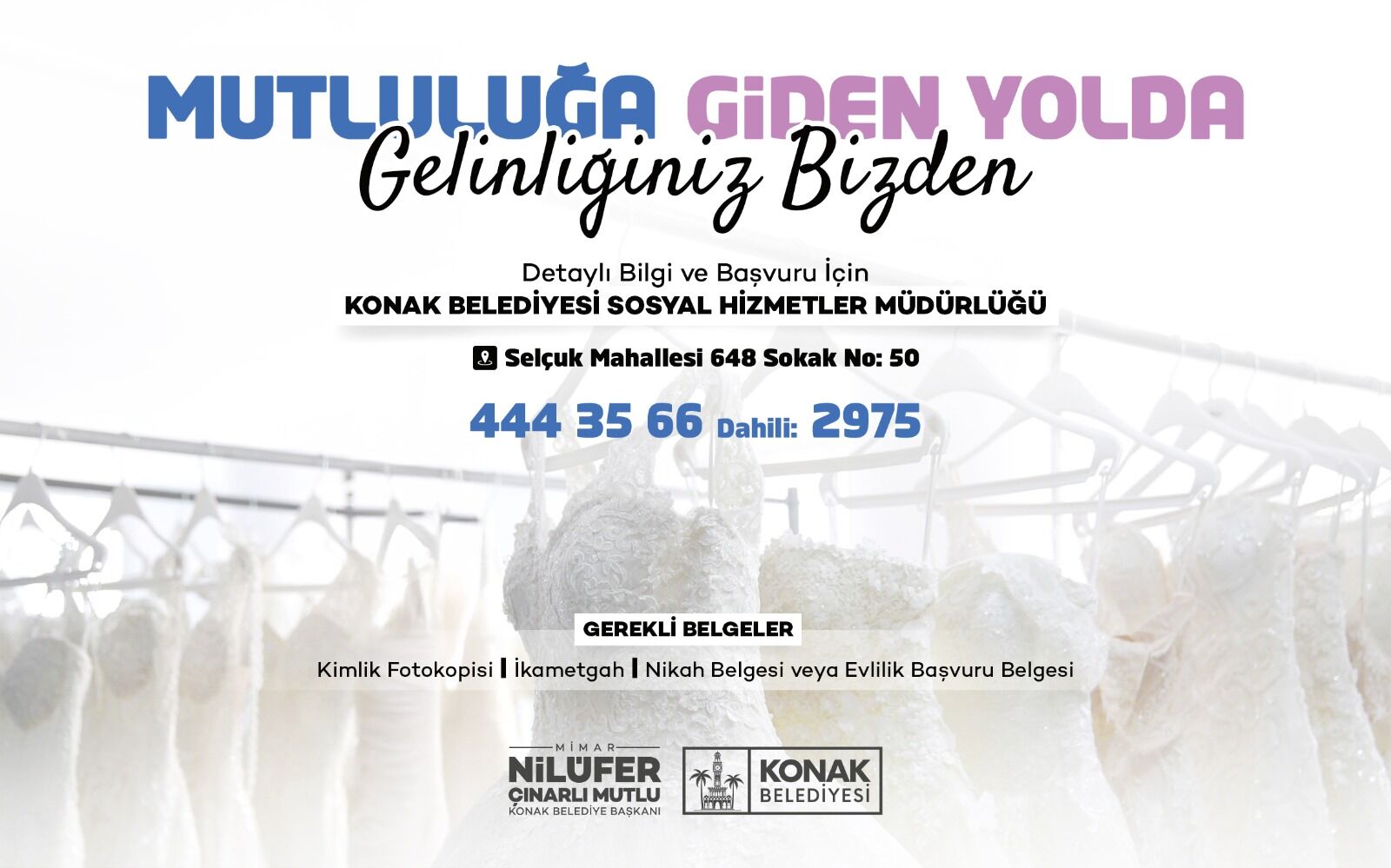 Konaktan Mutluluk Yolundaki Ciftlere Gelinlik Destegi 6