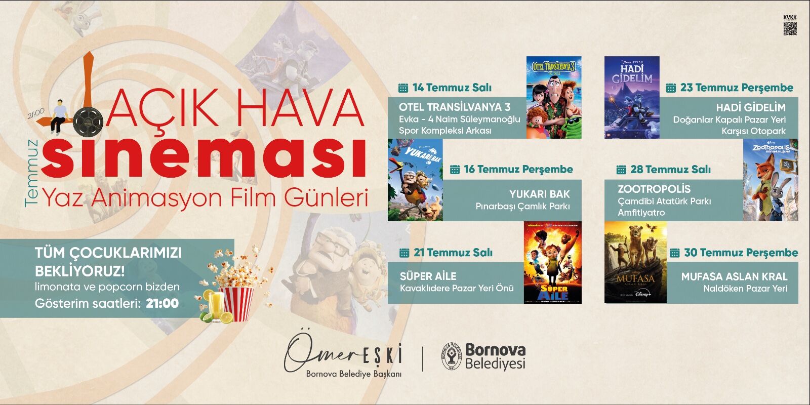 Bornova'da Açık Hava Sineması Günleri Başlıyor! Ücretsiz Gösterilerin Takvimi Belli Oldu