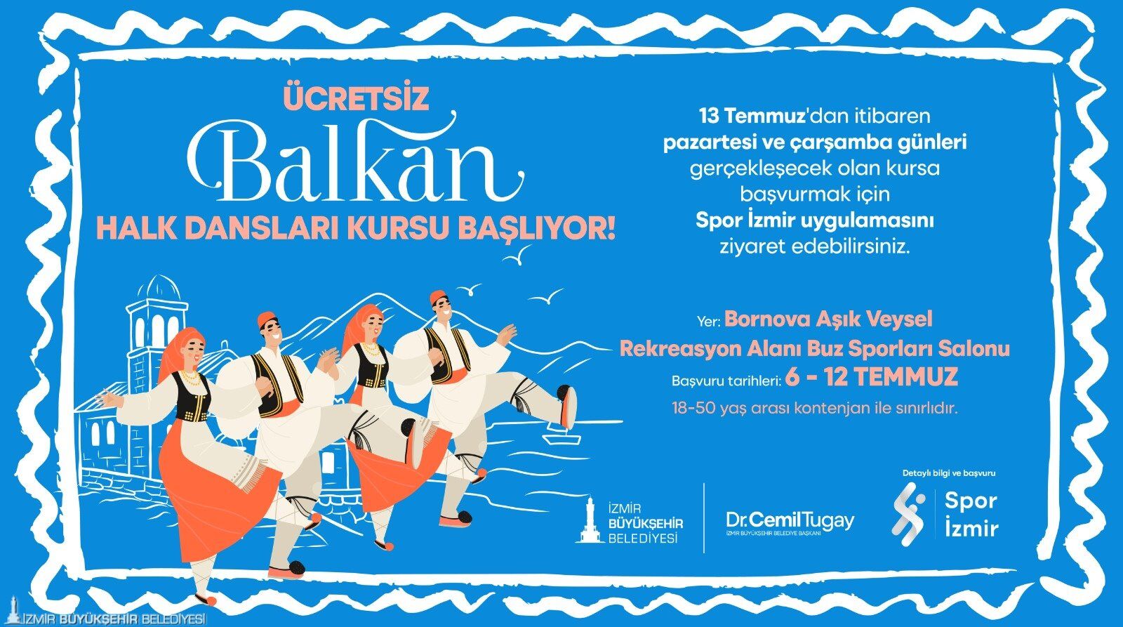 İzmir'de Buz Pisti Dans Alanına Dönüştü! Ücretsiz Balkan Halk Dansları Kursu Başlıyor