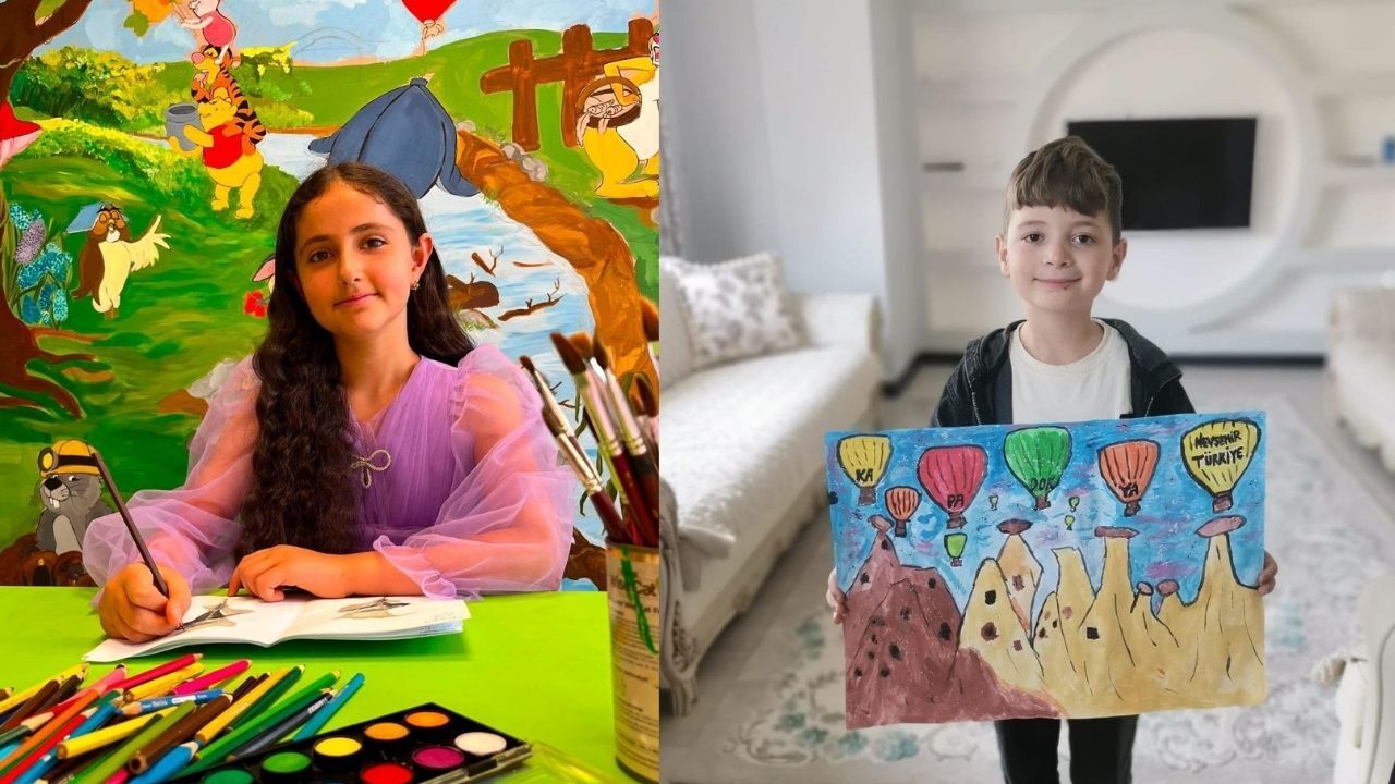 İzmirli Minik Ressamlar Çin'den Ödülle Döndü! (1)