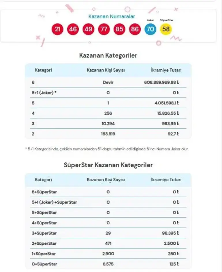 Çılgın Sayısal Loto-20