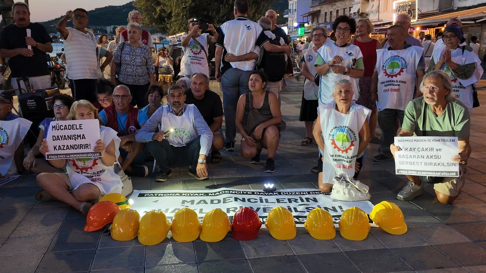 Focada Madencilere Destek Tutuklanan Sendikacilara Ozgurluk Eylemi 2