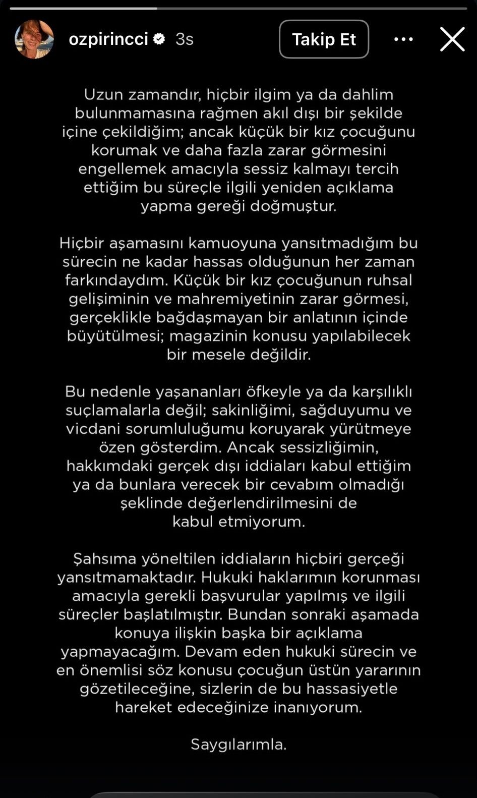 Özge Özpirinçci Sessizliğini Bozdu! İddiaların Hiçbiri Gerçeği Yansıtmamaktadır-1