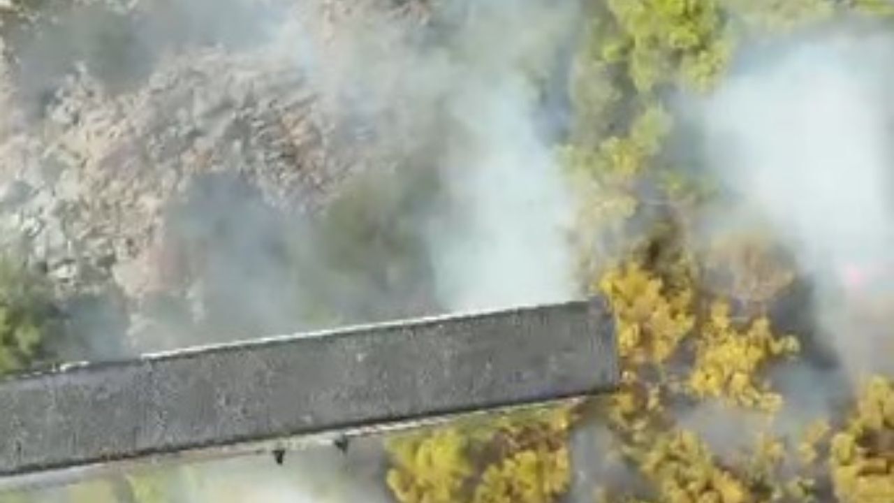 Son Dakika Kemer'de Ormanlık Alanda Bir Yangın Daha Çıktı! Müdahale Sürüyor (1)