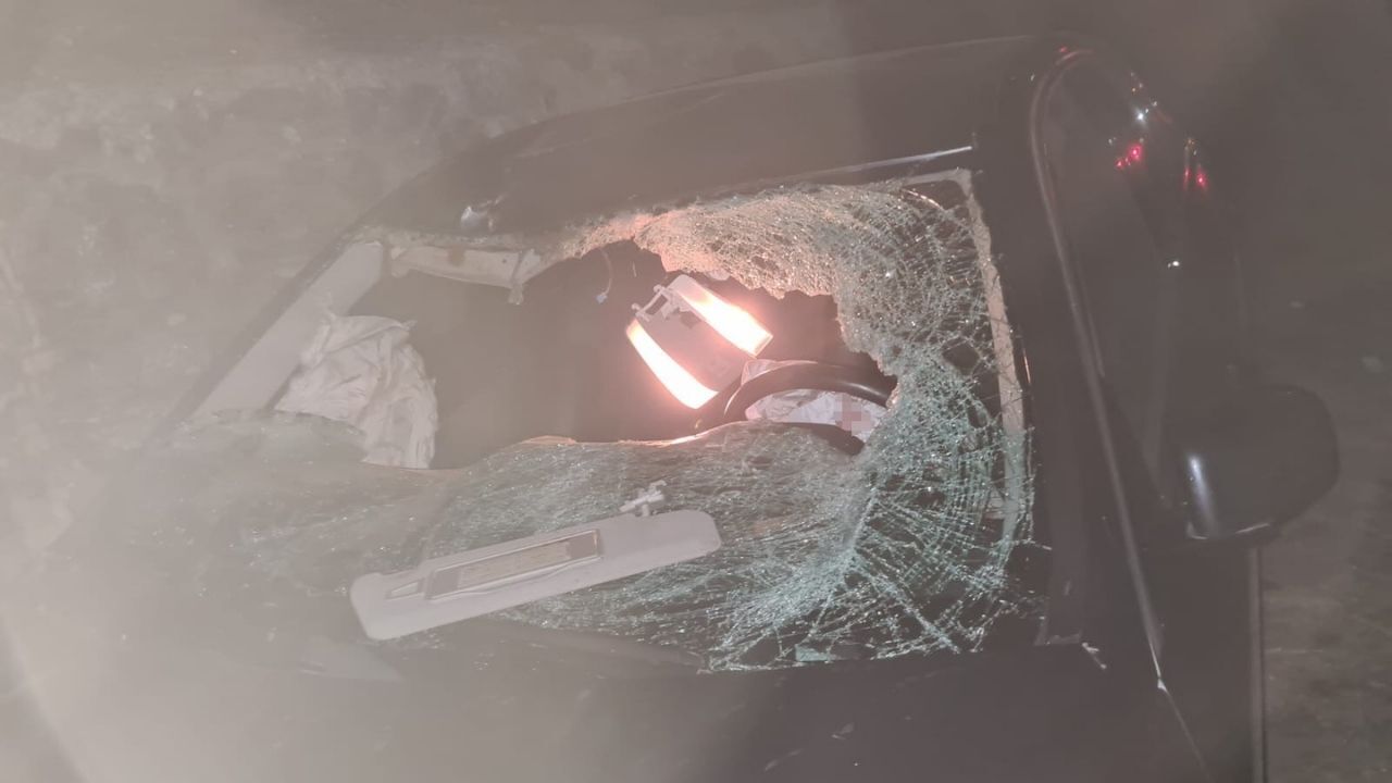 Yola Çıkan Inek Zincirleme Kazaya Neden Oldu! Araç Telef Oldu, 6 Kişi Yaralandı (1)