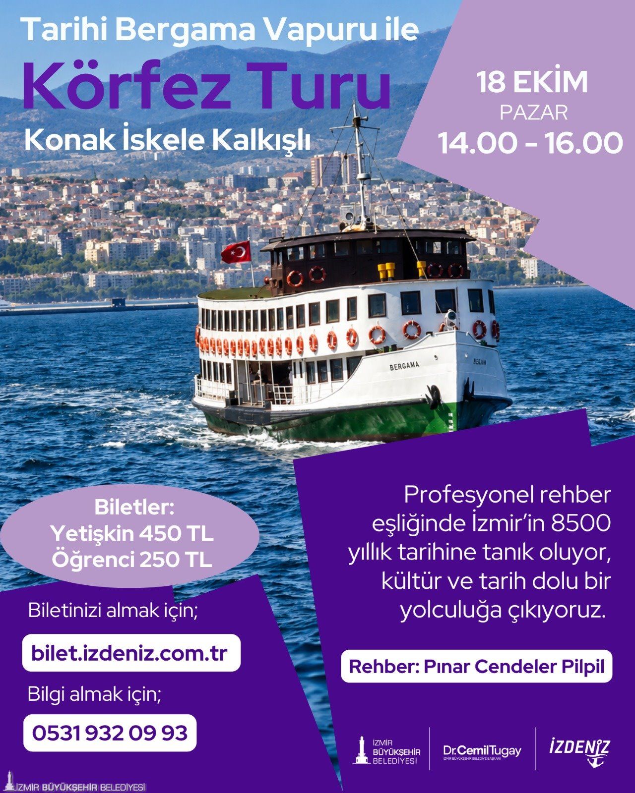 İzmir’de Rehberli Körfez Turları Yeniden Başlıyor Bilet Fiyatları Belli Oldu (1)