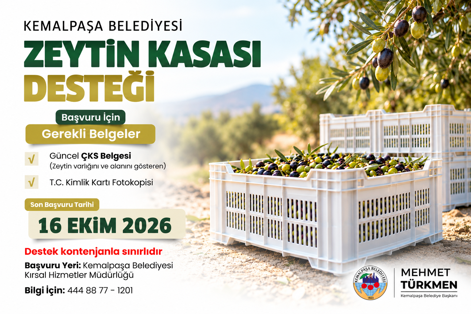 Kemalpaşa Belediyesi’nden Çiftçilere Yeni Destek Başvurular Sürüyor-1