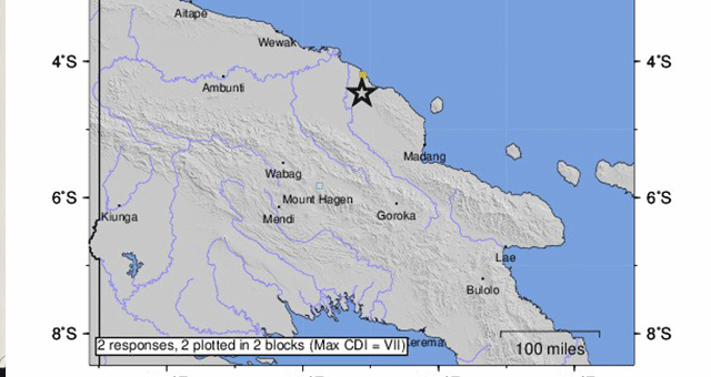 Papua Yeni Gine’de 5.9 büyüklüğünde deprem oldu